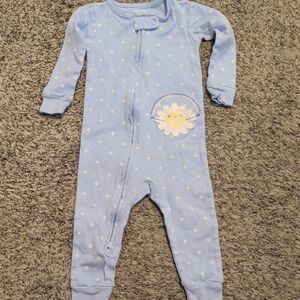 Blue Floral Kids One Piece